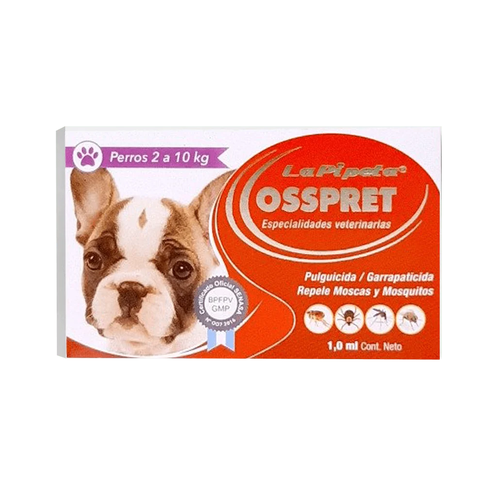 OSSPRET PIPETA PERRO 2-10 KG