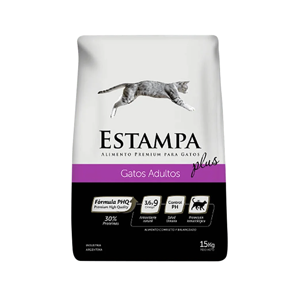ESTAMPA PLUS GATO ADULTO X 15KG